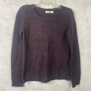 Cato Women's Deep Plum Crew Neck Sweater
